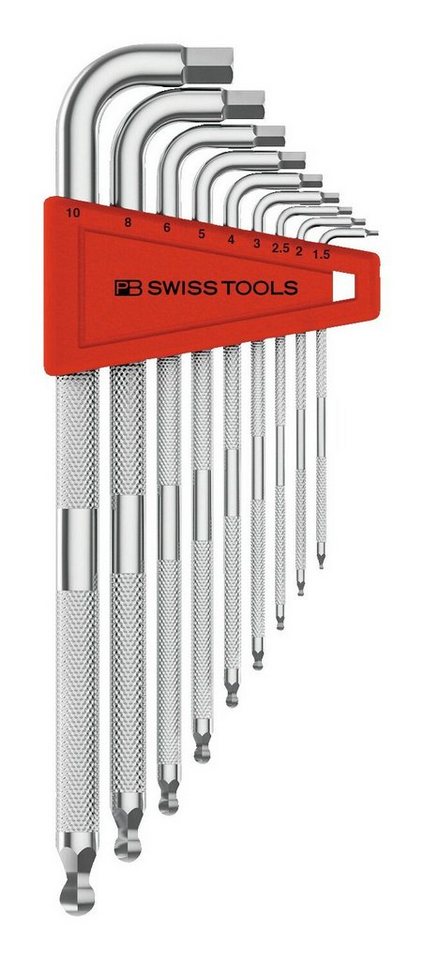 PB Swisstools Schraubendreher, (9 St), Winkelschraubendreher-Satz im Kunststoffhalter 1,5-10 mm SAFETY von PB Swisstools