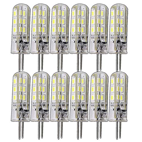 12x G4 1,5-2,0 Watt dimmbar 12V DC oder 12V AC/DC warmweiß 3000K für Dimmer geeignet Stiftsockel 360° Leuchtmittel Lampensockel Spot Halogenersatz Lampe 10W / 20W Halogenersatz (12x 1,5W) von PB-Versand