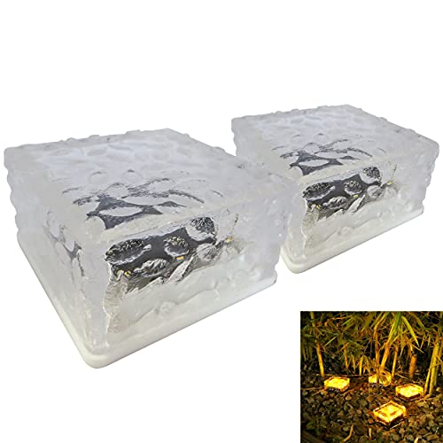 2x LED Solarwürfel warmweiß inkl. Akku - 2 Würfel im Set Solarlaterne Solarglas Gartenlampe Solarlampe Laterne von PB-Versand