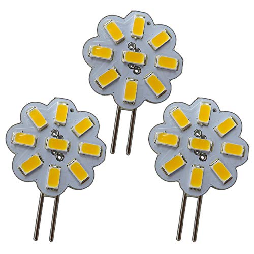 PB-Versand 3x G4 Mini LED 2W Watt 12V AC/DC 9x5630 SMD dimmbar 120° rund Strahler Spot Energiesparlampe Halogenersatz A (2 Watt - 4500K) von PB-Versand