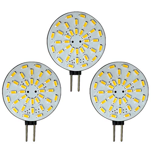 3x Stück - G4 LED dimmbar mit 2 Watt (36x SMDs) 12V AC/DC 120° Grad (rund) Leuchtmittel G4 Lampensockel Spot Halogenersatz Lampe Dimmer von PB-Versand
