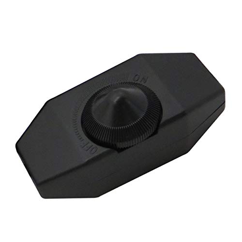 LED Dimmer (Schnur-Drehdimmer) 1-60 Watt stufenlos dimmbar/dimmen für dimmbare LED Leuchtmittel - Dimmschalter Schnur-Zwischendimmer Geräuschlos LED-Dimmer (schwarz - zur Selbstmontage) von PB-Versand