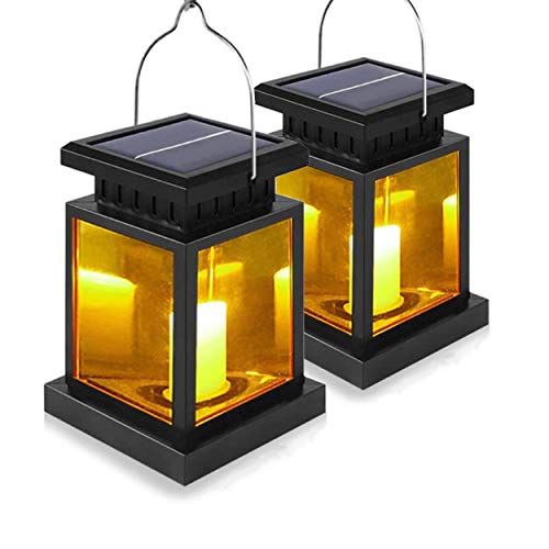 LED Solarlaterne Solarglas mit LED Kerze warmweiß inkl. Akku - 2 Gläser im Set Gartenlampe Solarlampe Laterne Solar-Laterne (2x Laterne mit LED Kerze) von PB-Versand