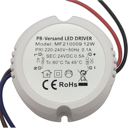 LED Trafo 12 Watt 24V DC rund kreis Leuchtmittel Transformator 24 Volt Netzteil Driver Vorschaltgerät für z.B. Unterputzdose Verteilerdose LED Trafo 12 Watt 24V DC rund kreis Leuchtmittel Transformator 24 Volt Netzteil Driver Vorschaltgerät für z.B. Unterputzdose Verteilerdose von PB-Versand