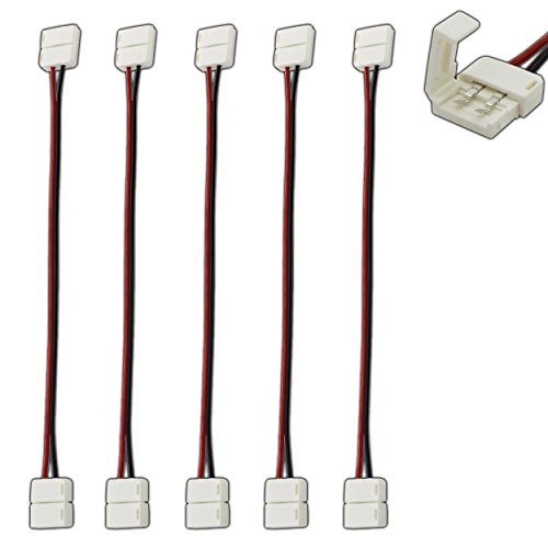PB-Versand 5x Stk. LED Streifen Schnellverbinder Kabel 2-polig Verbinder für LED Strips Verbindungskabel Verbinder 10cm von PB-Versand