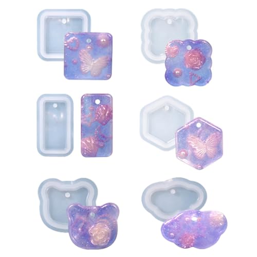 Silikonform Untersetzer Epoxidharz Formen, 6 Stück Silikonform Tablett, Silikonform Teller, Silikonformen Gießformen für DIY Tablett Obsttablett Kunsthandwerk Heimdekoration Silikonform Untersetzer Epoxidharz Formen, 6 Stück Silikonform Tablett, Silikonform Teller, Silikonformen Gießformen für DIY Tablett Obsttablett Kunsthandwerk Heimdekoration von PBAHAUP