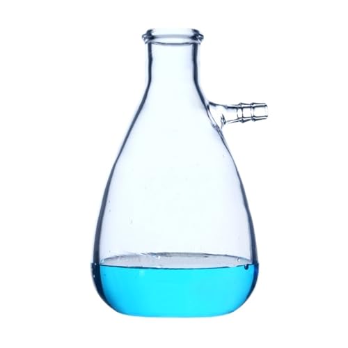 Labor-Kolben, 125 ml - 2000 ml Glasfilterflasche mit oberem Rohr Labor-Saugflasche Laborglaswaren(125mL) von PBDEIOEOE