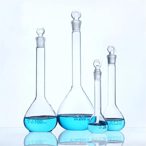 Labor-Kolben, 2 Teile/paket Transparent/Braun Glas Messkolben Messung Pyknowmeter Labor(50mL 2 pieces) von PBDEIOEOE