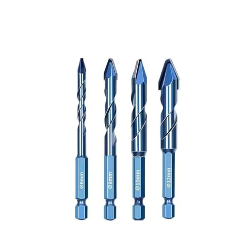 Mauerbohrer 1PC Exzentrische Bohrer Keramik Fliesen Glas Bohren Werkzeuge Mehrere Größen(4PCS SET) von PBDEIOEOE
