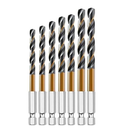 Mauerbohrer 3/7/13 Stück Sechskantschaft-Kobalt-Spiralbohrer(7pcs 4 6.5mm) von PBDEIOEOE