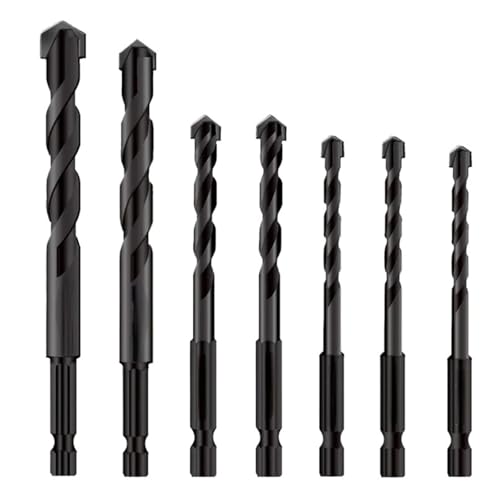 Mauerbohrer Mauerwerk Bohrer Bits Hartmetall Spitze for Glas Ziegel Fliesen Beton Kunststoff Holz(12mm) von PBDEIOEOE