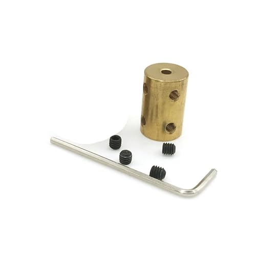 Messing-Wellenkupplung, 14mm Durchmesser 22mm Länge 3,17-8mm Bohrung Motoranschluss for Modellschiff Automobil Flugzeug(4mm to 4mm) von PBDEIOEOE