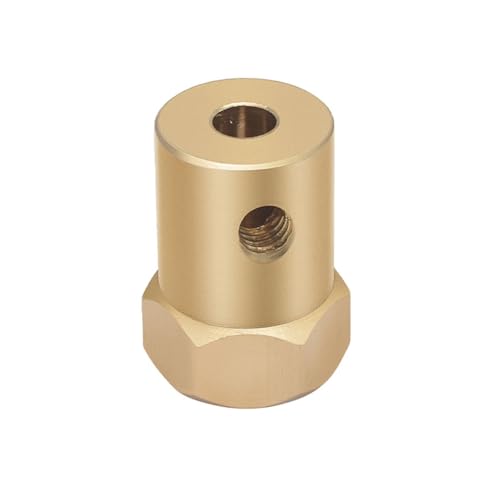 Messing-Wellenkupplung, 1pc D12L18 Messing mit Eisenbeschichtung Sechskantkupplung Mehrere Größen(4mm) von PBDEIOEOE