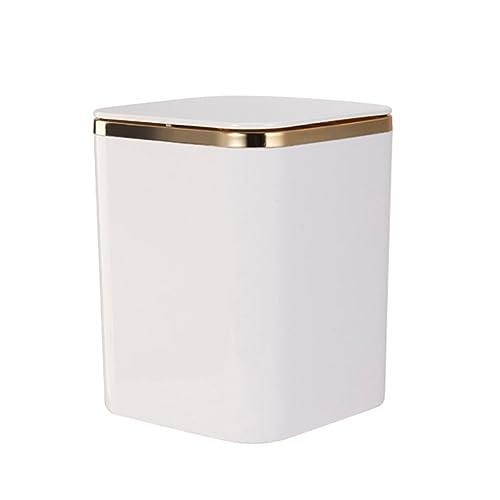 PBDEIOEOE Papierkorb, Schlafzimmer-Papierkorb, 1 stücke Desktop Abfall Behälter Einfache Und Stilvolle ABS Konstruktion Einfache Und Desktop Mülleimer(White) von PBDEIOEOE