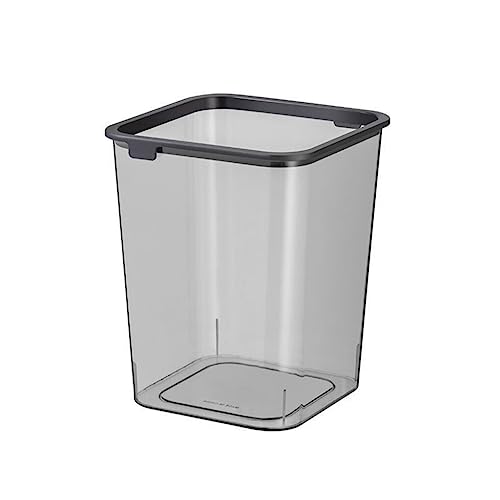 PBDEIOEOE Papierkorb, Schlafzimmer-Papierkorb, 1 stücke Einfache Reinigung Lagerung Container Ordentlich Robuste ABS Altpapier Bins for Schlafzimmer Lagerung Eimer(Advanced Grey) von PBDEIOEOE