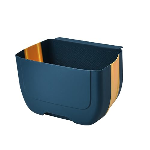 PBDEIOEOE Papierkorb, Schlafzimmer-Papierkorb, 1 stücke Innovative Abfalleimer PP Wand-montiert Faltbare Küche Abfall Mülleimer(Blue Yellow) von PBDEIOEOE