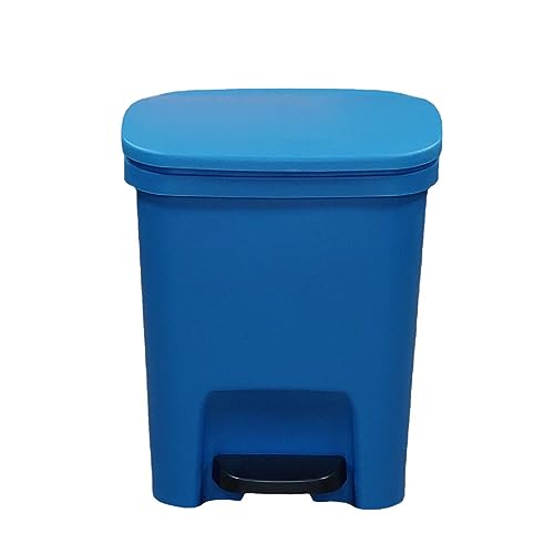 PBDEIOEOE Papierkorb, Schlafzimmer-Papierkorb, 1 stücke Mülleimer for Bequem Abfall Entsorgung Einfach Zu Kunststoff Müll Dosen Müll(Lake blue) von PBDEIOEOE