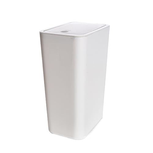 PBDEIOEOE Papierkorb, Schlafzimmer-Papierkorb, Erschwinglicher Grüne Wahl for Papierkörbe Mülleimer 1 Stück Quadratischer(White,L) von PBDEIOEOE