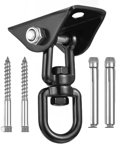 PBDEIOEOE Schaukelhaken, Hängemattenhaken, 1set Schwarz Stuhl Hardware 360 ​​° Drehen Haken for Veranda Terrasse von PBDEIOEOE