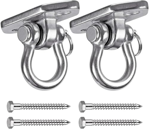 PBDEIOEOE Schaukelhaken, Hängemattenhaken, 2er-Set Schaukelhaken, Diamant- und Quadrat-Aufhängeset mit Lagerdrehzubehör for Stuhl-Sandsack von PBDEIOEOE