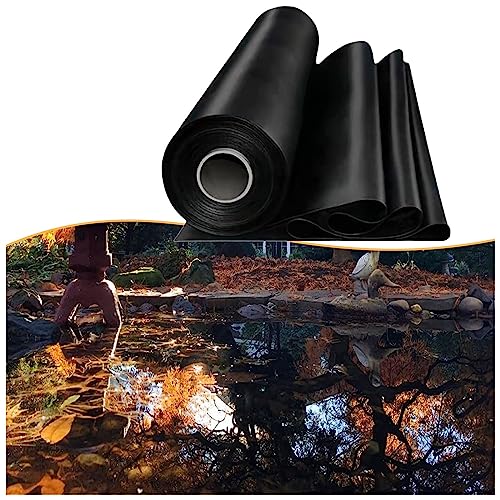 PBDEIOEOE Teichfolie, Gartenteiche Vorgeformte Teichfolien, HDPE-Teichfolie, schwarz, 0,12 mm, mehrere Größen(5x9m(16.4x29.5ft)) von PBDEIOEOE