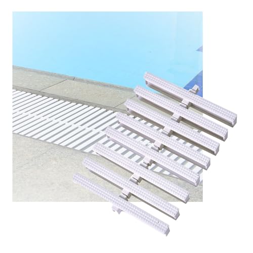 PBDEIOEOE Überlauf-Entwässerungsrost, Ineinander greifendes Abfluss-Überlaufgitter aus Kunststoff for Schwimmbäder und mehr in Mehreren Größen(25x100CM/5pieces) von PBDEIOEOE