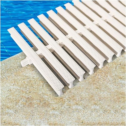 PBDEIOEOE Überlauf-Entwässerungsrost, PPS-Plastikschwimmbad-Entwässerungs- und Überlaufgitter Bedecken weiße mehrfache Größen(25cm) von PBDEIOEOE