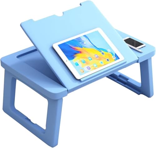 Sofa Laptoptisch,Großer Betttisch Nnewvante, Betttisch Laptop-Schreibtisch, faltbar, 5 verstellbare Winkel, 60 x 40 x 28 cm(Blue) von PBDEIOEOE