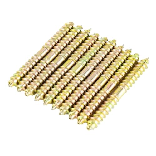 Stockschrauben,Doppelendige Schraube, Doppelseitige Holzschrauben mit Gewindekopf, 10 Stück, 6 x 60 mm, verzinkter Eisendübel, selbstverbinder for Möbel Stockschrauben,Doppelendige Schraube, Doppelseitige Holzschrauben mit Gewindekopf, 10 Stück, 6 x 60 mm, verzinkter Eisendübel, selbstverbinder for Möbel von PBDEIOEOE