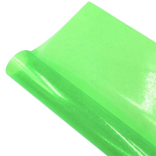 Transparentes PVC-Vinylgewebe, Elly Roll, PVC-Gelee-Vinylstoff mit Glitzerblatt oder -rolle, mehrfarbig, mehrere Größen(Grün,Roll 20 x 120cm) von PBDEIOEOE