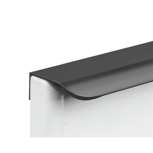Verdeckte Türgriffe,Schrankgriffe, Aluminiumlegierung Bogengriff Schrank Schublade Tür unsichtbare Lange Griffgriffe Küche schwarzer Türgriff verdeckter Griff(Black,120mm) von PBDEIOEOE