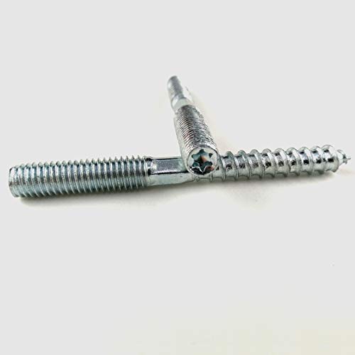 100 Stück M6 x 60 mm Stockschrauben Torx TX Stahl verzinkt Schraubstifte Länge 60 mm von PBG