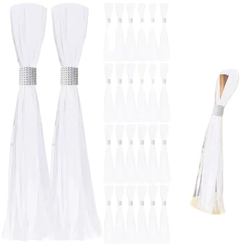 20 stücke Hochzeit Pew Gang Dekoration Weiß Stuhl for Kirche Braut(Gold) von PBHGMGEBLV