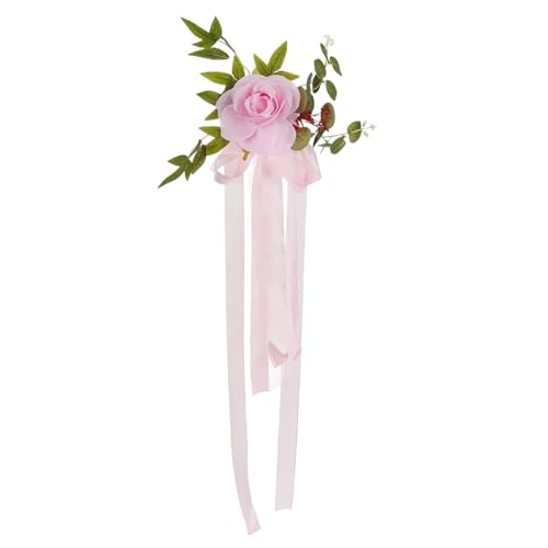 8/12Pcs Stuhl Zurück Blume Bankett Dekoration Hochzeit Feier Gang Pew Blumen Blumen Anordnung Simulation(Pink,8Pc) von PBHGMGEBLV