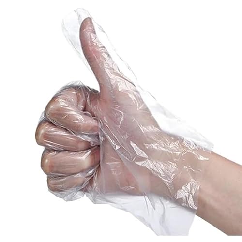 PBHOVIITG 100/200/300PCS PE-Handschuhe Küche Einweg Multifunktional Geeignet for Lebensmittelverarbeitung Haushaltsreinigungszubehör(300PCS) von PBHOVIITG