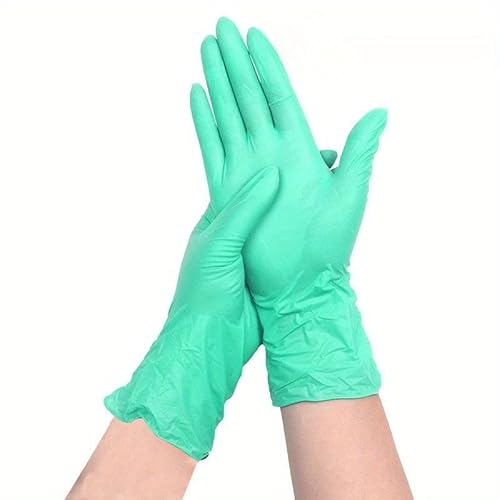 PBHOVIITG 50PCS Multi-Color Nitrilhandschuhe for Kochen wasserdicht for Küchenwerkzeuge Einweg(Green 50PCS,S) von PBHOVIITG