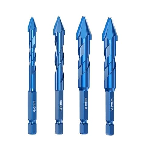 1/4/5 STÜCKE 6-12 mm Exzentrische Bohrer mit hoher Härte und schrägem Kopf for Bohrwerkzeuge for Fliesen/Glas/Metall/Holz(Wall Drill Bit Set 1) von PBNANHGZZ