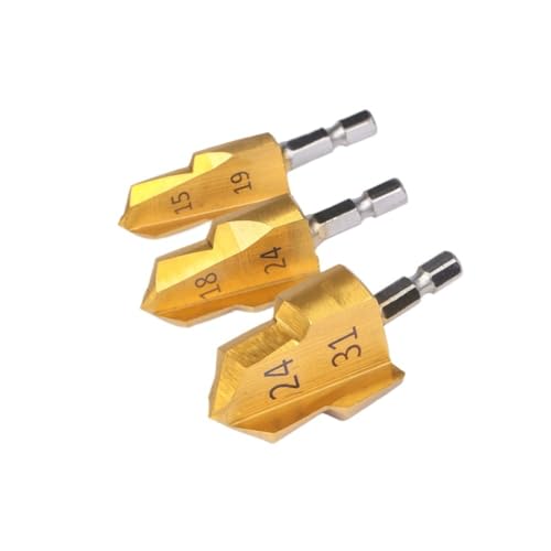 1–3 Stück PPR-Hebe-, Stufenbohrer, Sechskantschaft-Wasserrohr-Verbindungswerkzeug 20/25/32 mm, vollständig offener Prozess(3Pcs 6.35mm Shank) von PBNANHGZZ