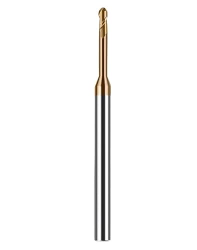 1 stück R0.1-R1.5 Hartmetall-Mikrokugelfräser Langhals CNC-Maschine Kleines Mini-Rillenfräser-Werkzeug for Stahlmetall(R1.5x12H) von PBNANHGZZ
