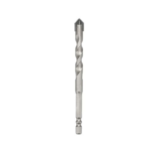 1PC Vier Klinge Impact King Bohrer 6,35mm Griff Glas Keramik Steinzeug Ziegel Beton Stanzen Taschenlampe Bit(8x114mm) von PBNANHGZZ