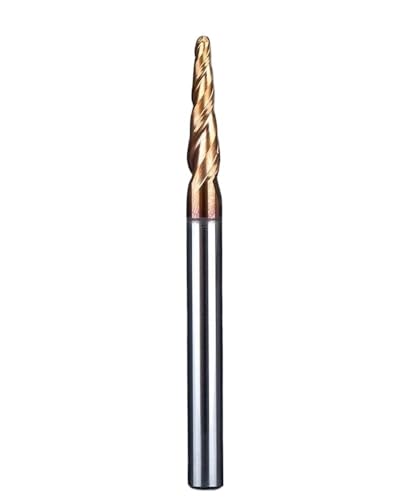 1pc CNC 3D Carving Bits Vhm Kegel Kugel Nase Ende Mühle Spirale Gravur Router Bit(R0.25x20Cx6Dx50L) von PBNANHGZZ