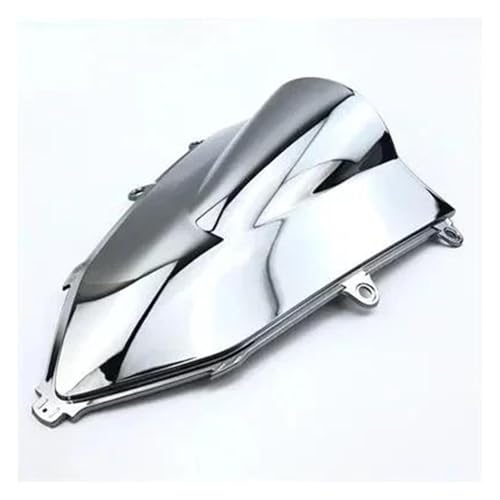 Moto Windschutzscheibe Für CBR650R 2019 Für CBR 650R Für CBR650R ABS Dual Blase Windschutzscheibe Verkleidung Windschutzscheibe Motorrad Windschutz Windabweiser Motorrad(Chrome) von PBPLZWVWA