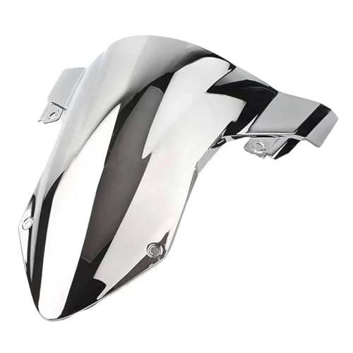 Moto Windschutzscheibe Für S1000RR S1000 RR 2019 2020 2021 2022 2023 2024 Für S 1000 RR Windschutzscheibe Bildschirm Windabweiser Double Bubble Windschutzscheibe Motorrad Frontscheibe(Chrome) von PBPLZWVWA