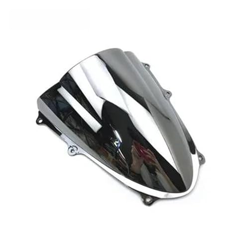 PBPLZWVWA Moto Windschutzscheibe Für GSXR 1000 R Für GSX-R1000 K9 2009-2016 2010 2011 2012 2013 2014 2015 2016 Windschutzscheibe Windschutz Double Bubble Für GSXR1000 Motorrad Frontscheibe(Chrome) von PBPLZWVWA