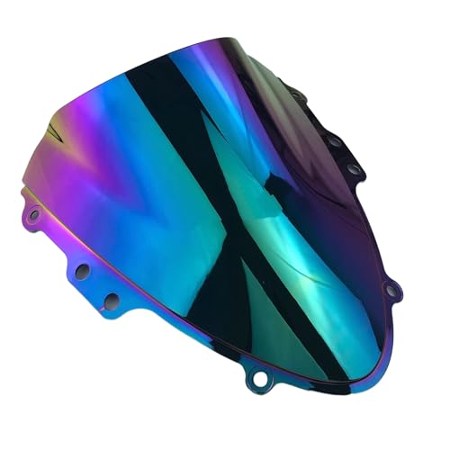 PBPLZWVWA Moto Windschutzscheibe Für GSXR 600 750 Für GSXR600 Für GSXR750 2004 2005 Double Bubble Windschutzscheibe Windschutz Motorrad Frontscheibe(Iridium) von PBPLZWVWA