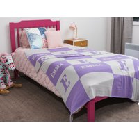 Einzelbett Personalisierte Decke -100% Baumwoll-strickdecke Mit Namen, Maßgefertigtes Kinderbett Geschenk, Junge Oder Mädchen von PBSGiftsAndPrints