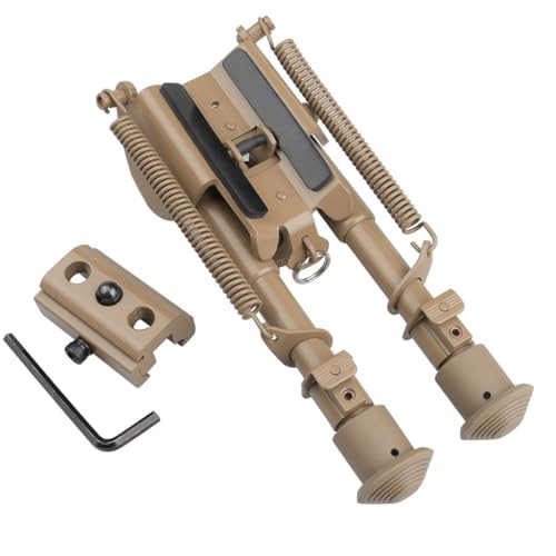 PBTMCD 6-9 Zoll Leichtes Taktisches Zweibein Aus Aluminiumlegierung Mit Picatinny-Adapter for Die Jagd von PBTMCD