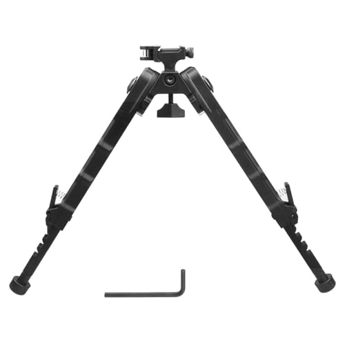 PBTMCD Leichtes Taktisches V9-Zweibein Mit 6-9 Zoll Höhenverstellbarem Schnellverschluss Und Langlebigen Zweibeinen Aus Aluminiumlegierung(Black) von PBTMCD