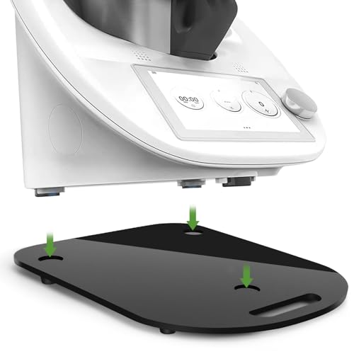 Gleitbrett für Thermomix TM6/TM5 mit Teflon-Schieber, Hochwertigem Acryl Schnelles Bewegen Rollbrett für Thermomix Vorwerk TM5 TM6 Schnelldrehendes und Stoßdämpfung Zubehör von PBWZF