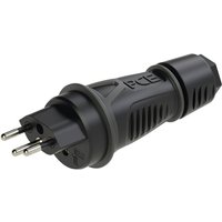 Pc Electric - 0313-ss Schutzkontaktstecker PA6, tpe 250 v Schwarz IP55 von PC ELECTRIC